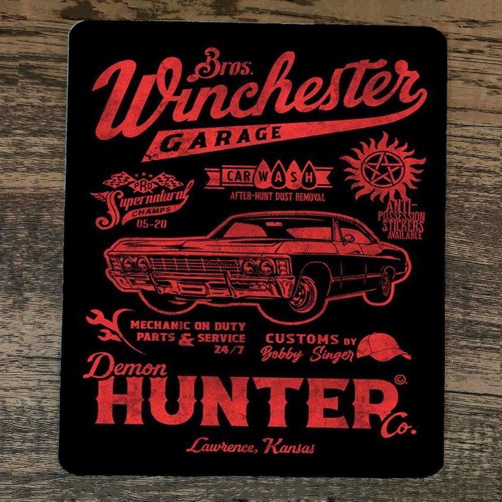 Mouse Pad‎ Winchester Bros Garage Demon Hunter